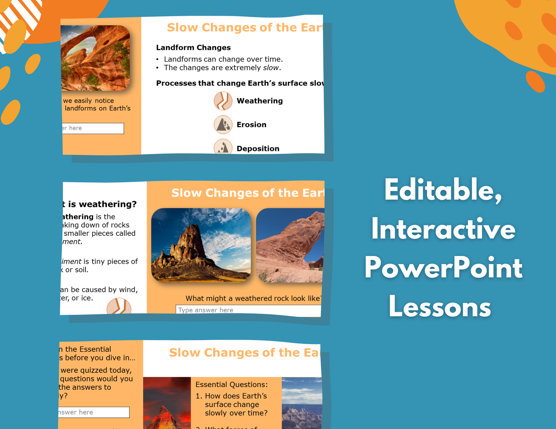 Slow Changes of the Earth - Complete Lesson Plan - 4th Grade