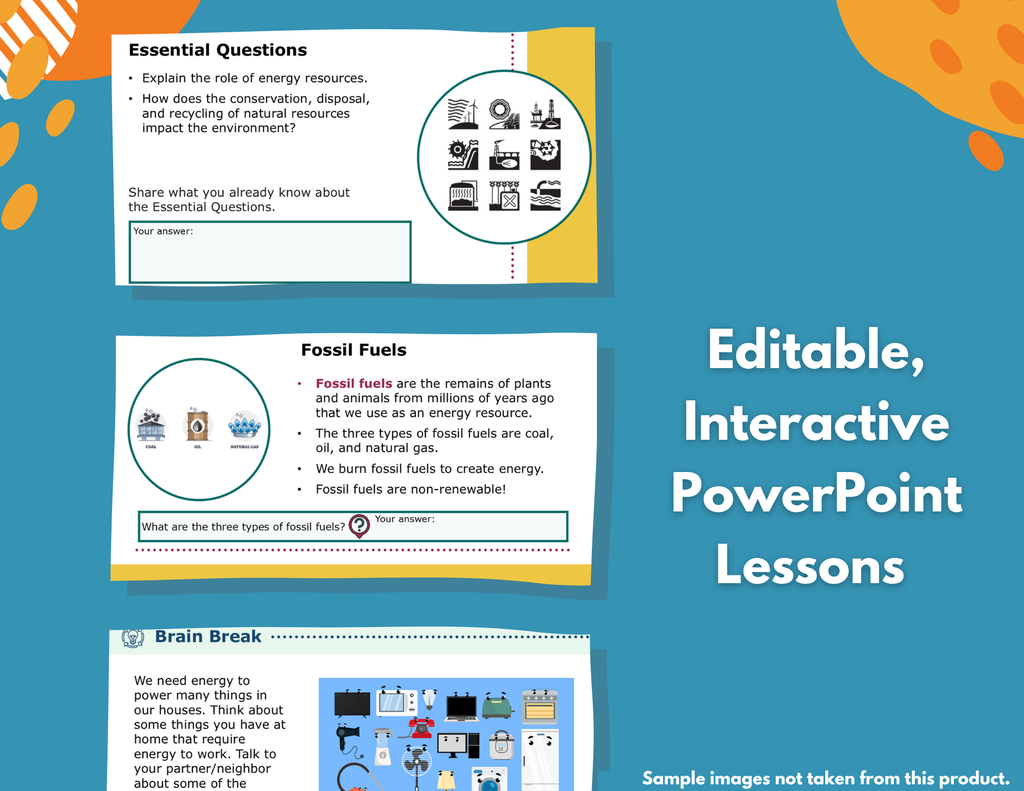 Compare Earth's Resources Complete Science Lesson - Grade 4, New TEKS 4.11A