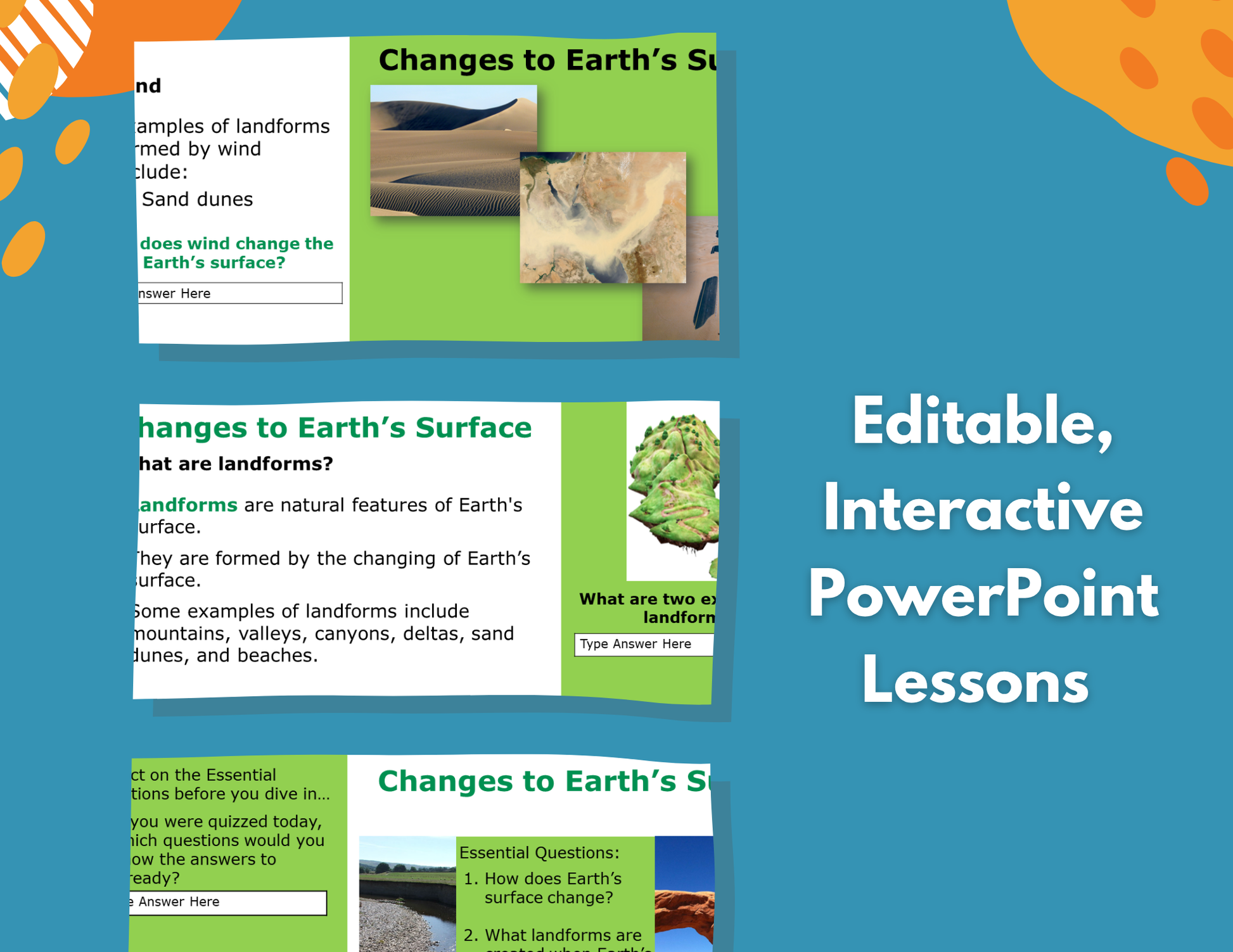 Changes to Earth's Surface - Complete Lesson Plan - 5th Grade