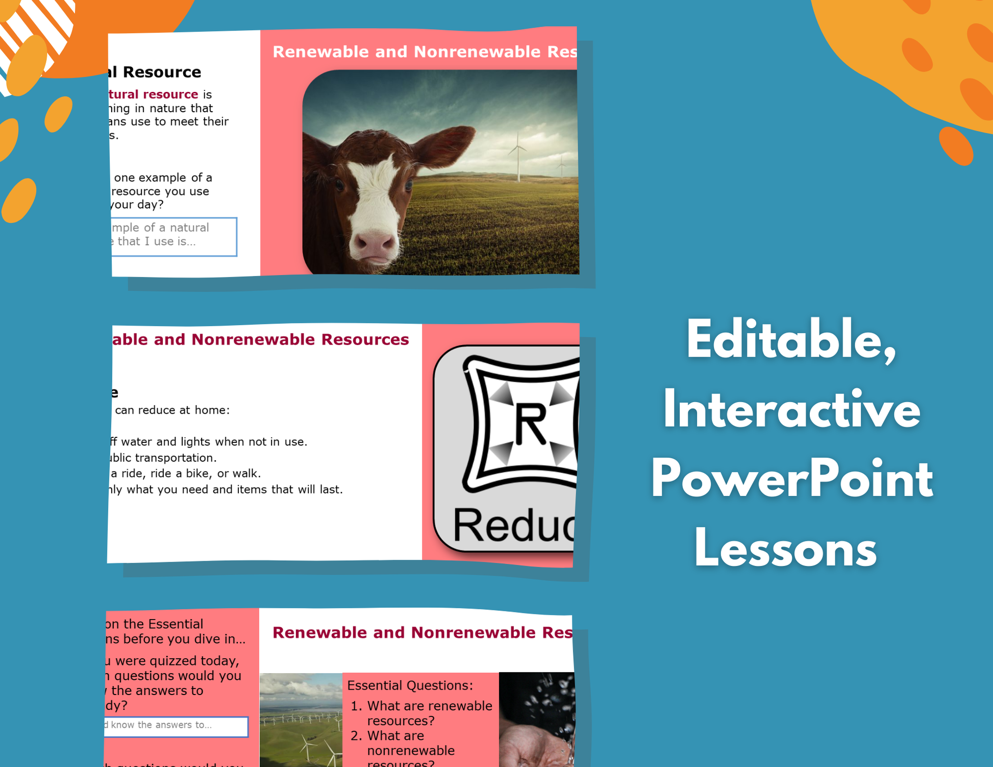 Renewable & Nonrenewable Resources - Complete Lesson Plan - 4th Grade