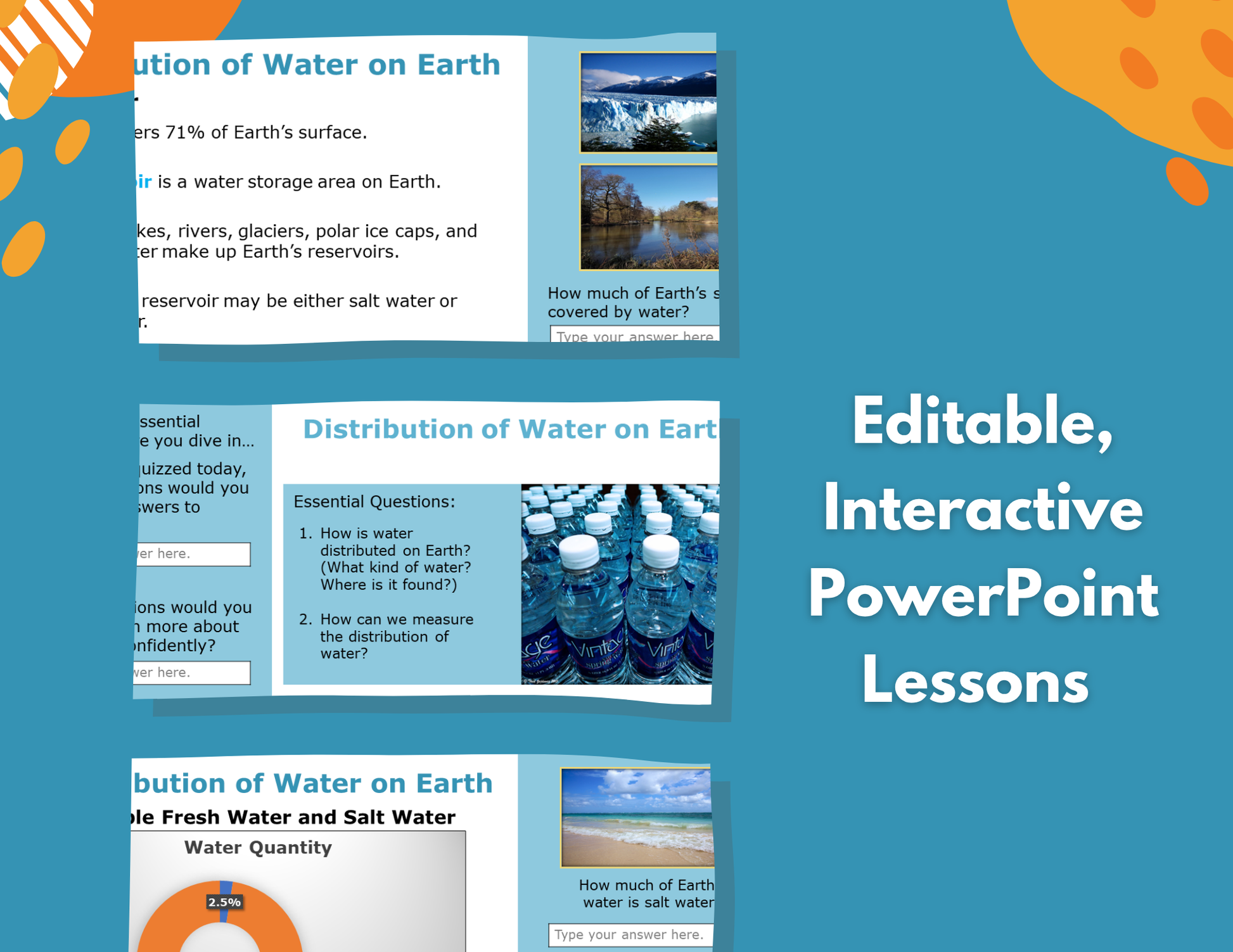 Distribution of Water on Earth - Complete Lesson Plan - 5th Grade
