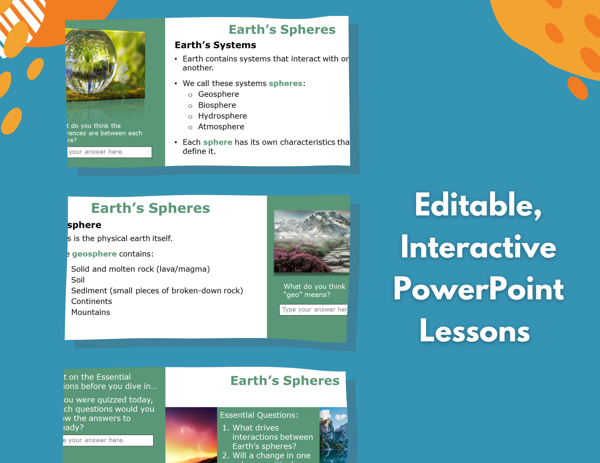 Earth's Spheres - Complete Lesson Plan - 5th Grade