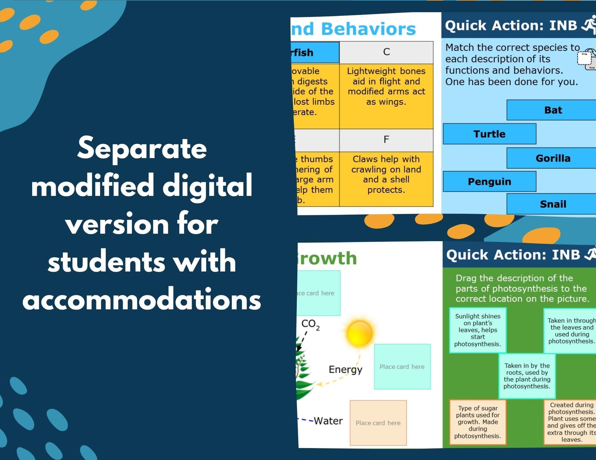 5th Grade Life Science Interactive Notebook Set - Digital & Print INB