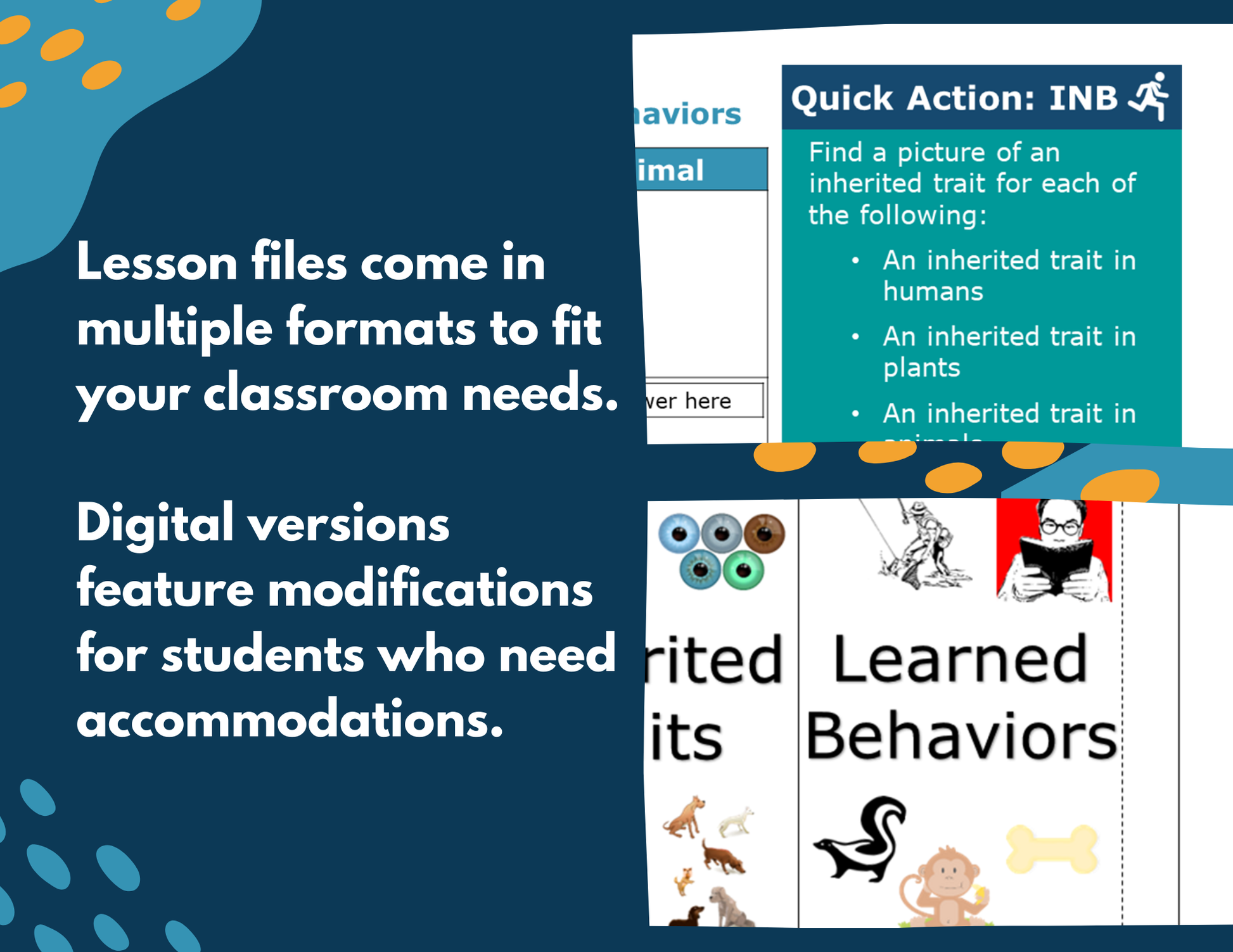 Inherited Traits & Learned Behaviors - Complete Lesson Plan - 5th Grade