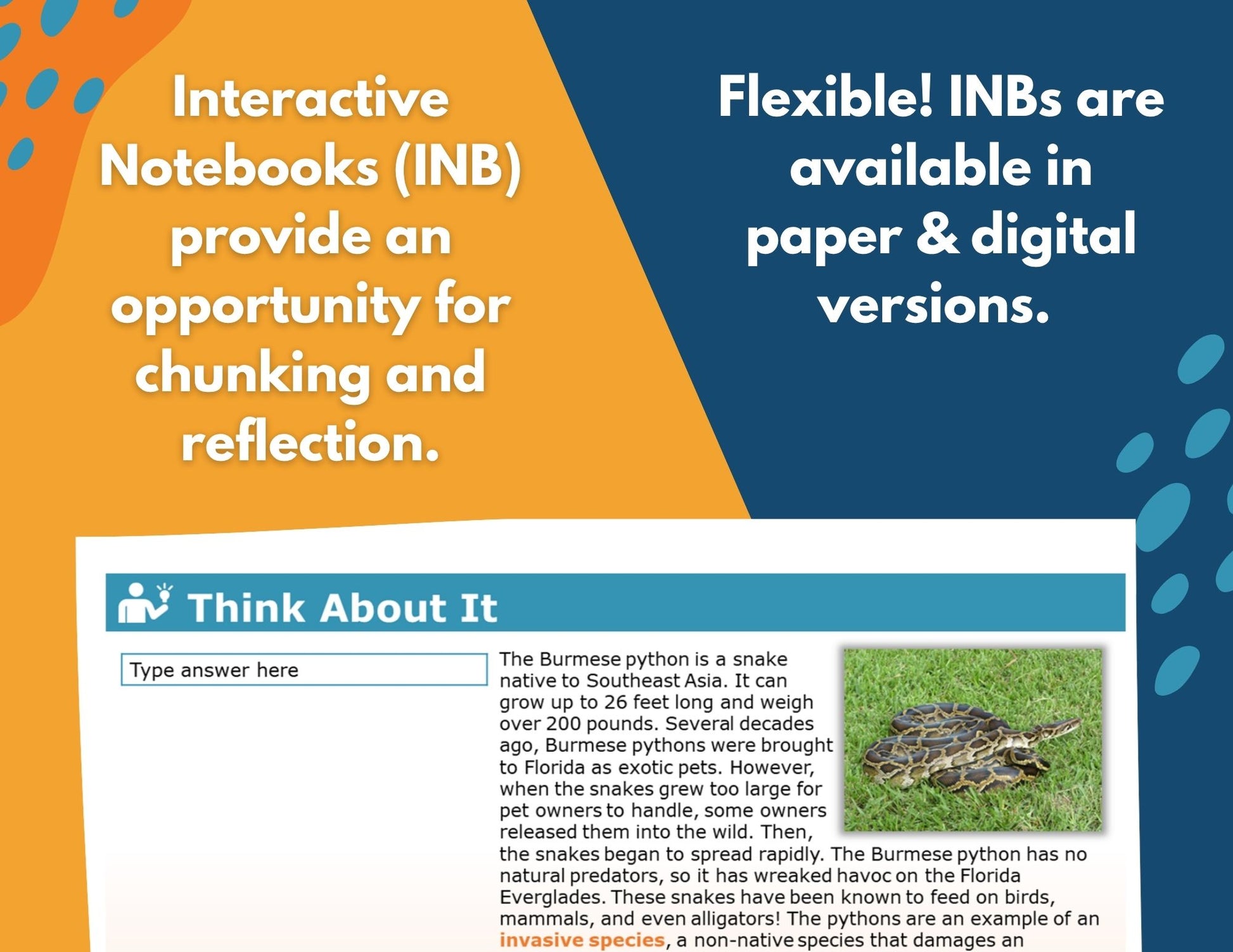 5th Grade Life Science Interactive Notebook Set - Digital & Print INB