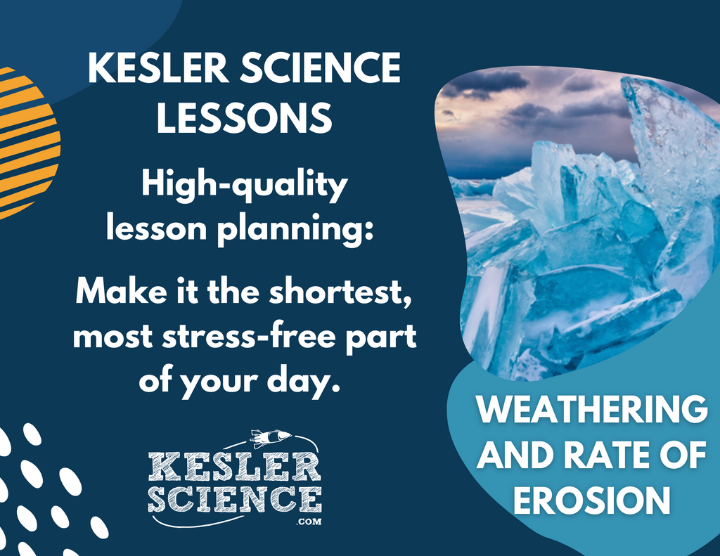 Weathering & Rate of Erosion - Complete Lesson Plan - NGSS 4-ESS2-1 - 4th Grade