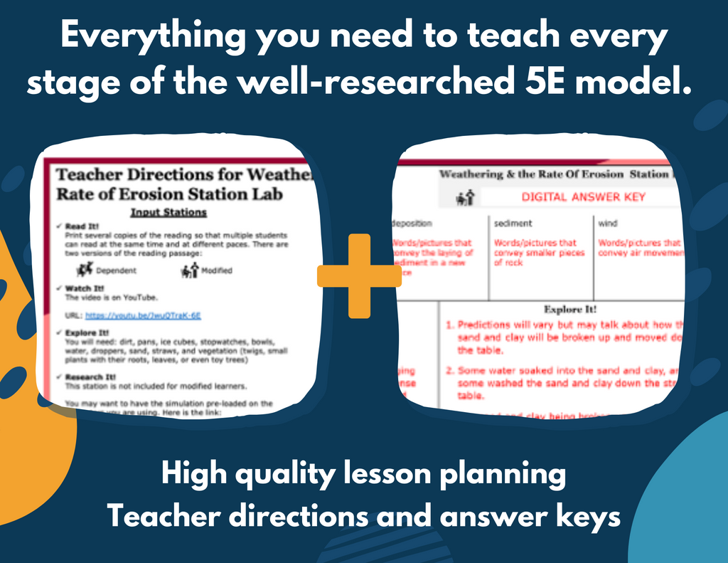 Weathering & Rate of Erosion - Complete Lesson Plan - NGSS 4-ESS2-1 - 4th Grade