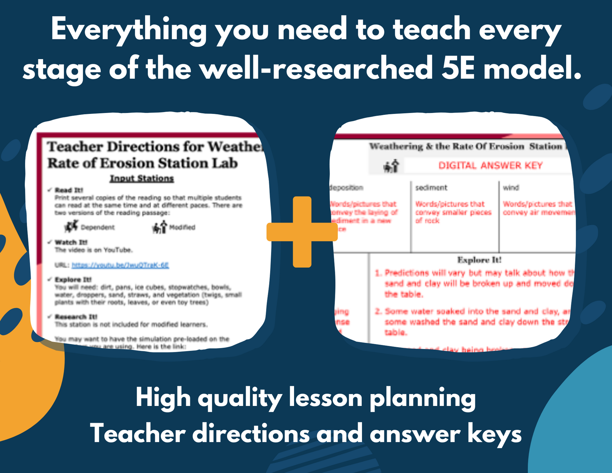 Weathering & Rate of Erosion - Complete Lesson Plan - NGSS 4-ESS2-1 - 4th Grade