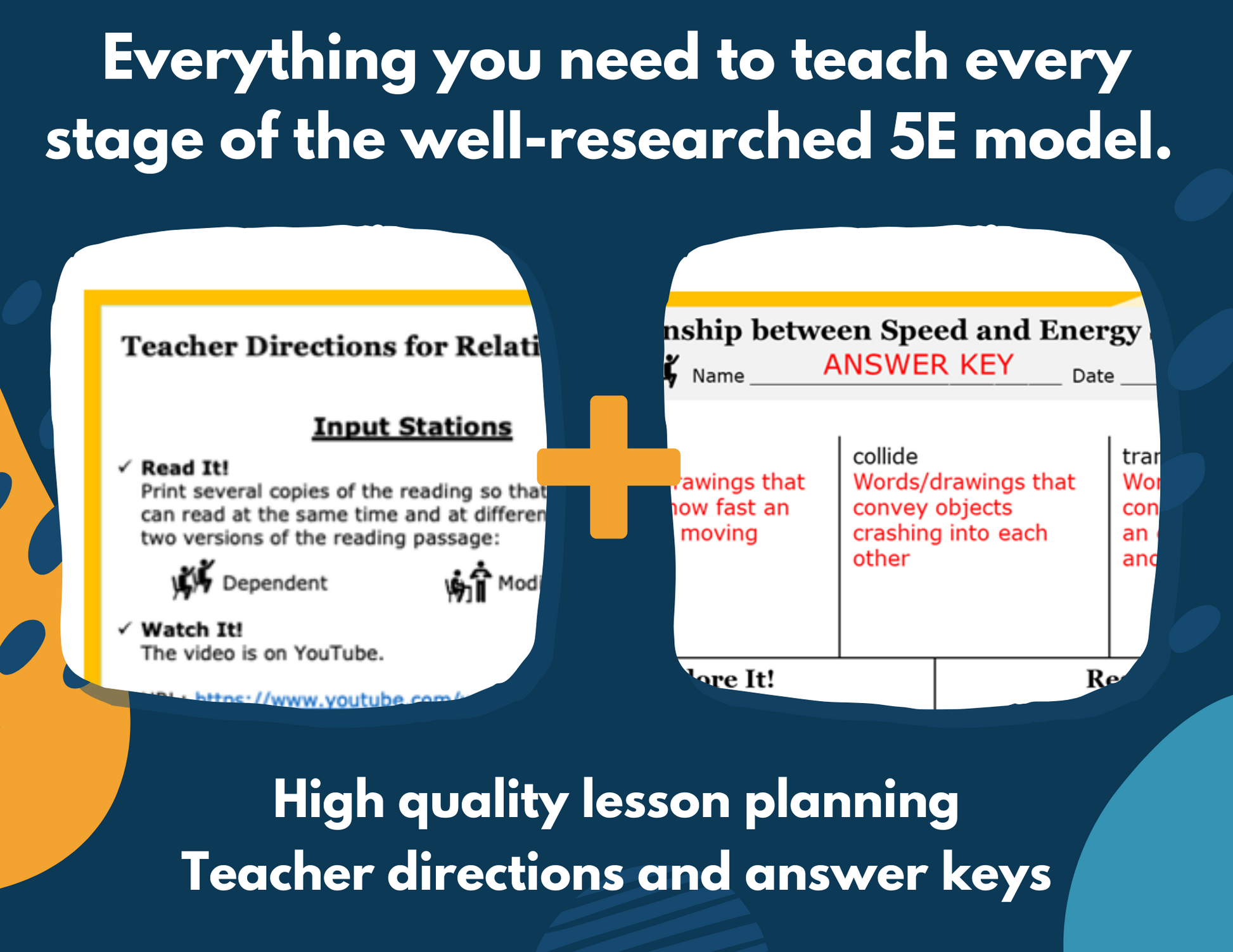 Relationship Between Speed & Energy - Complete Lesson Plan - NGSS 4-PS3-1, 4th