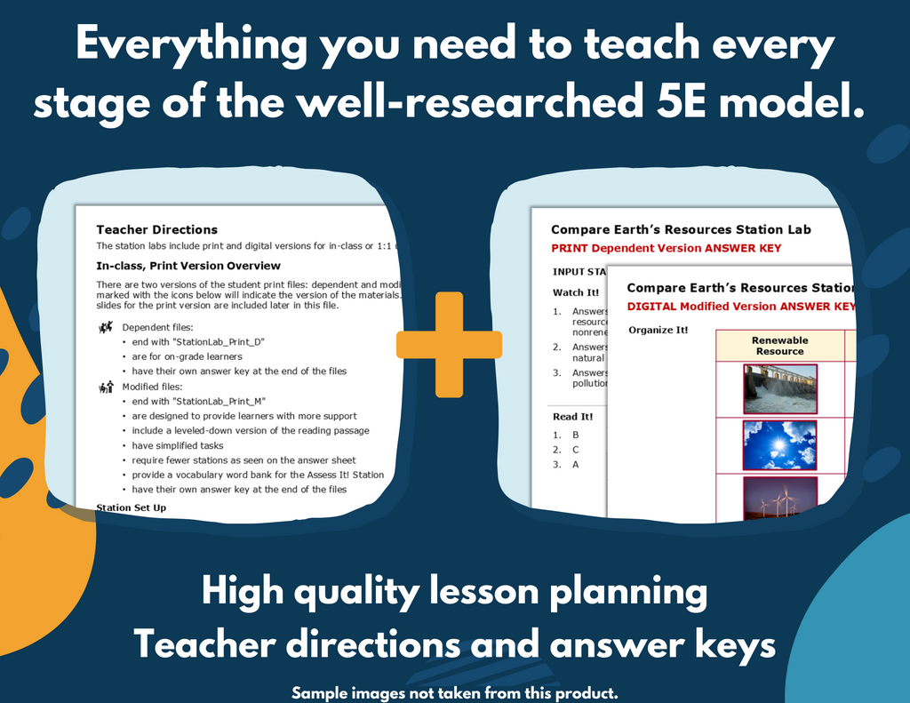 Compare Earth's Resources Complete Science Lesson - Grade 4, New TEKS 4.11A