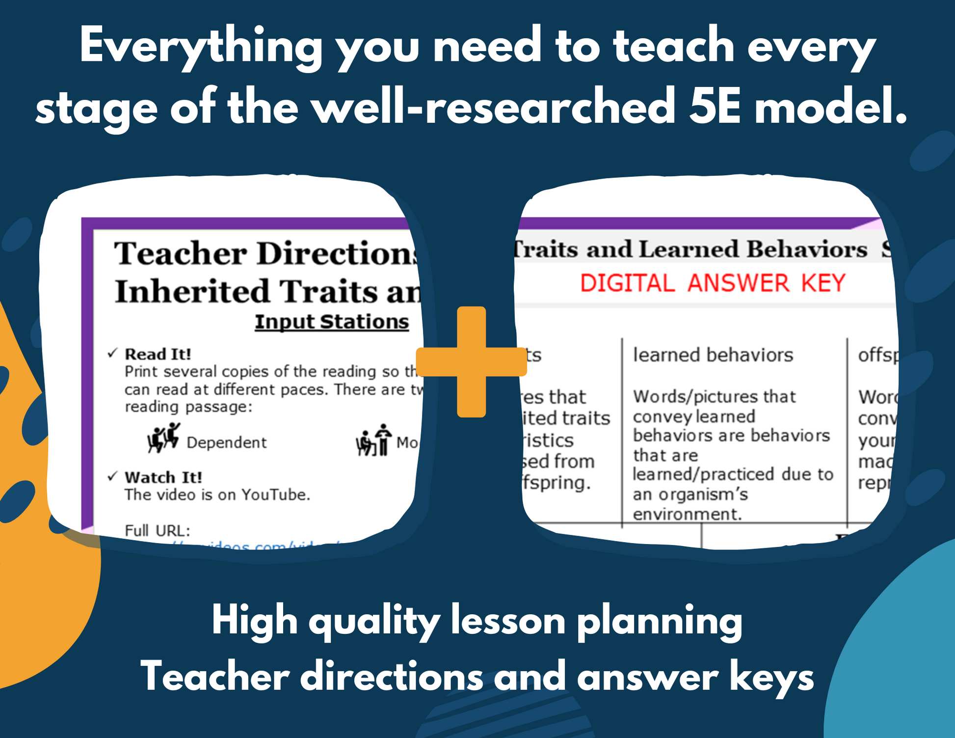 Inherited Traits & Learned Behaviors - Complete Lesson Plan - 5th Grade