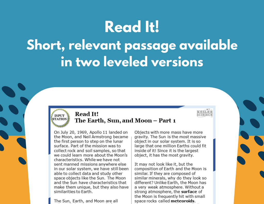 Earth, Sun, & Moon - Student-Led Station Lab - 5th Grade
