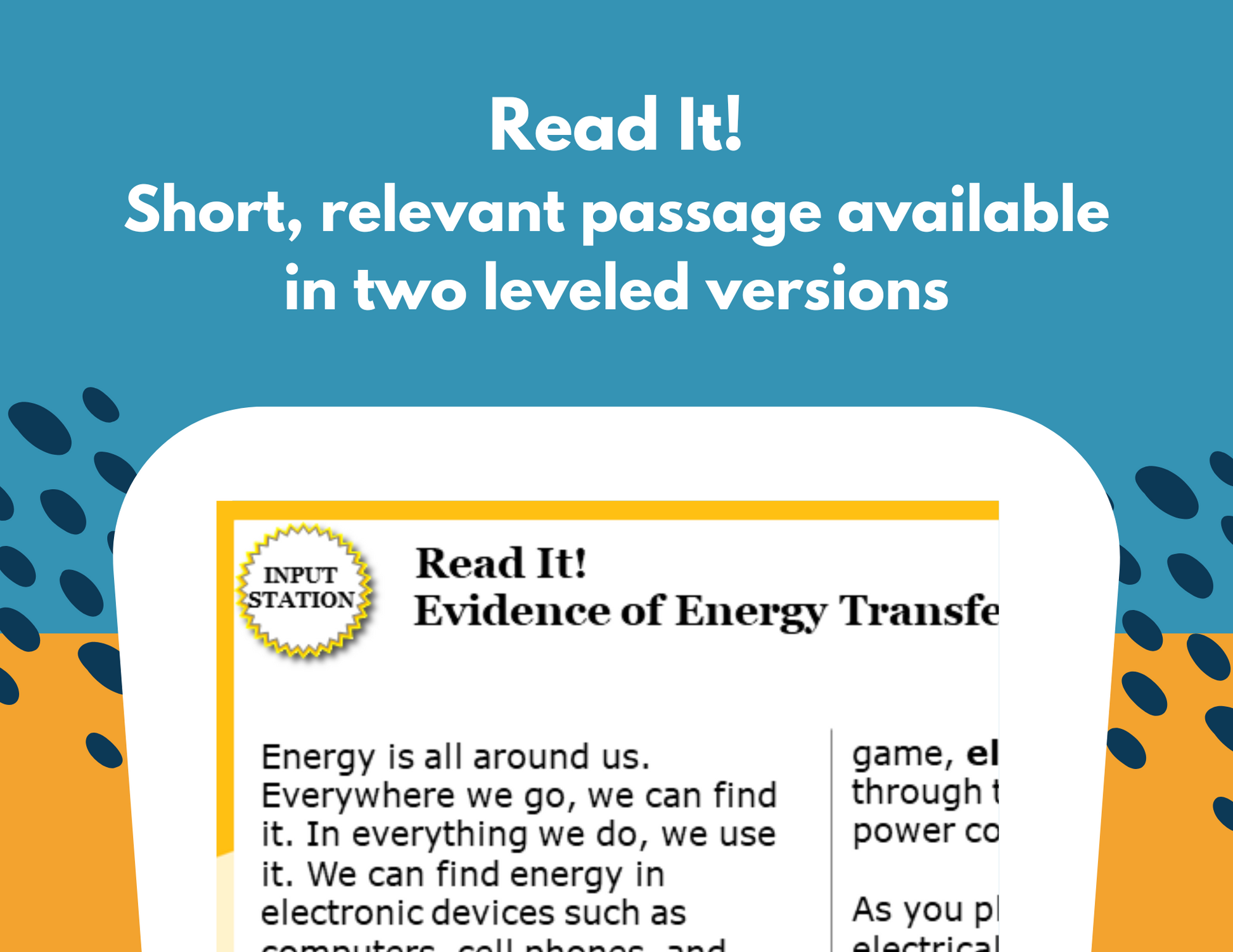 Evidence of Energy Transfer - Student-Led Station Lab - 4th Grade