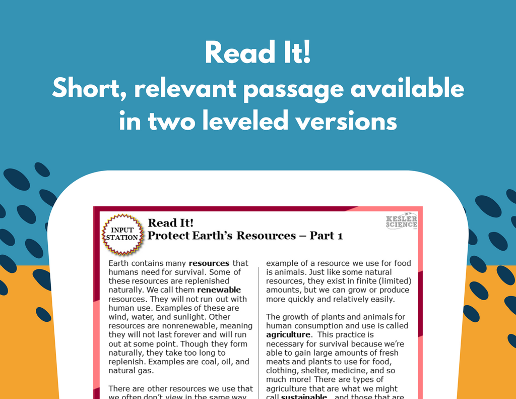 Protect Earth's Resources - Student-Led Station Lab - 5th Grade