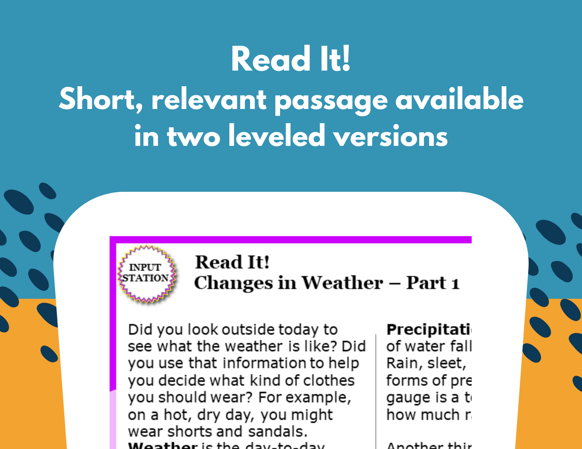 Changes in Weather - Student-Led Station Lab - 4th Grade