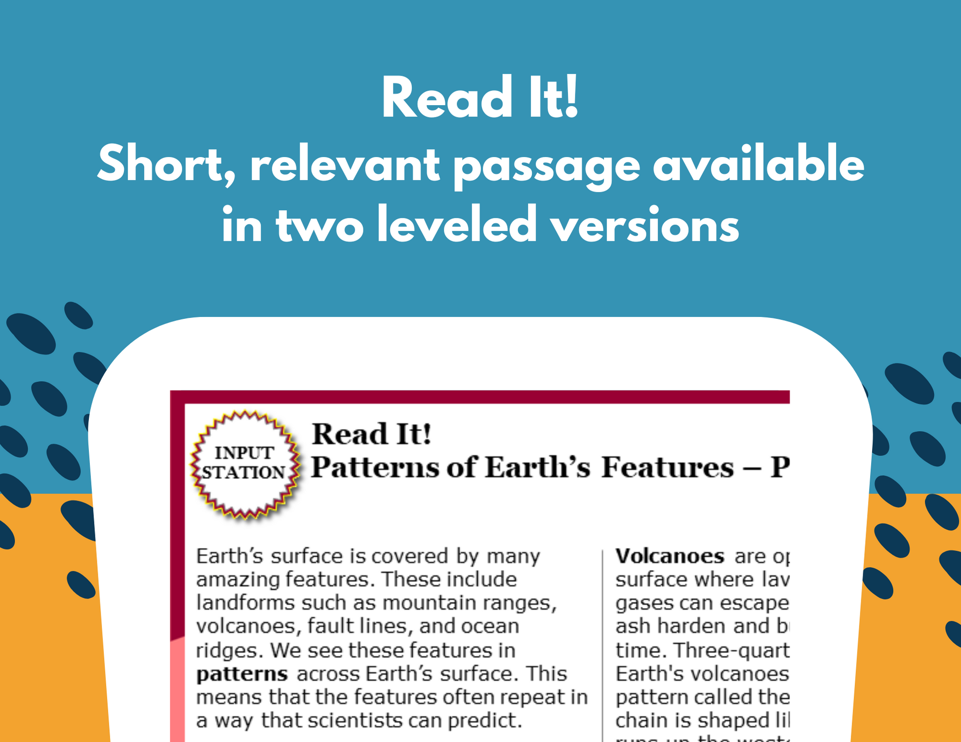 Patterns of Earth's Features - Student-Led Station Lab - 4th Grade