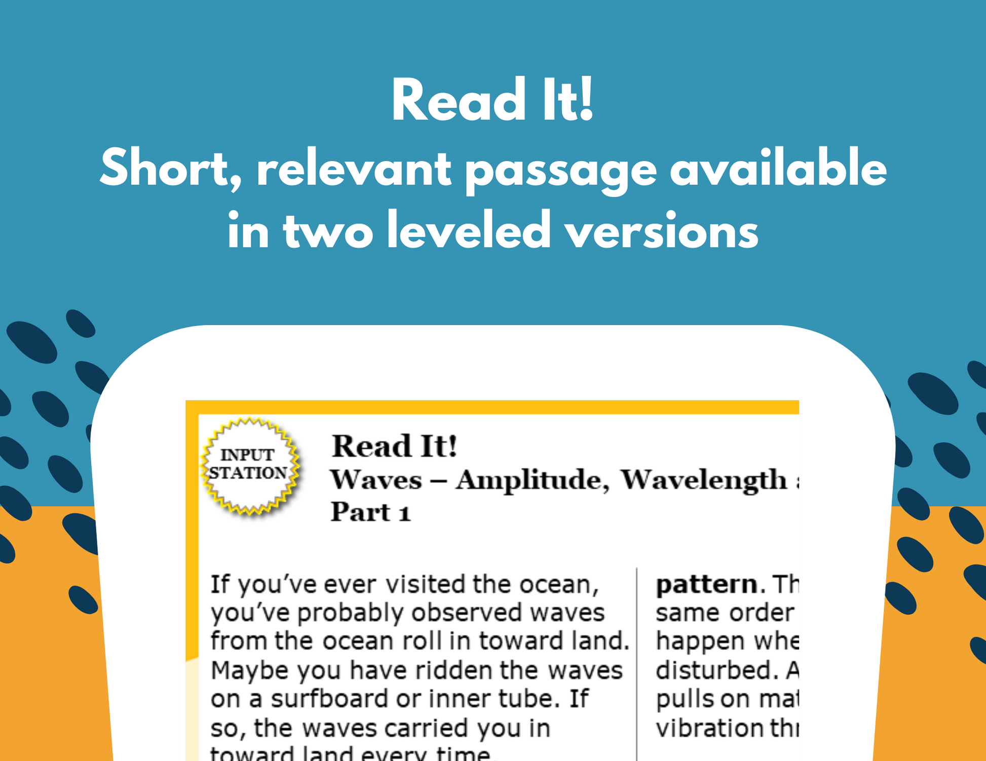 Waves: Amplitude, Wavelength, & Motion - Student-Led Station Lab - 4th Grade