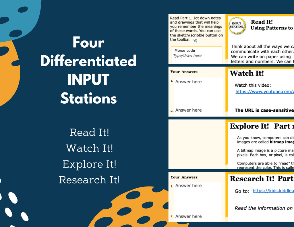 Using Patterns to Transfer Information - Student-Led Station Lab - 4th Grade