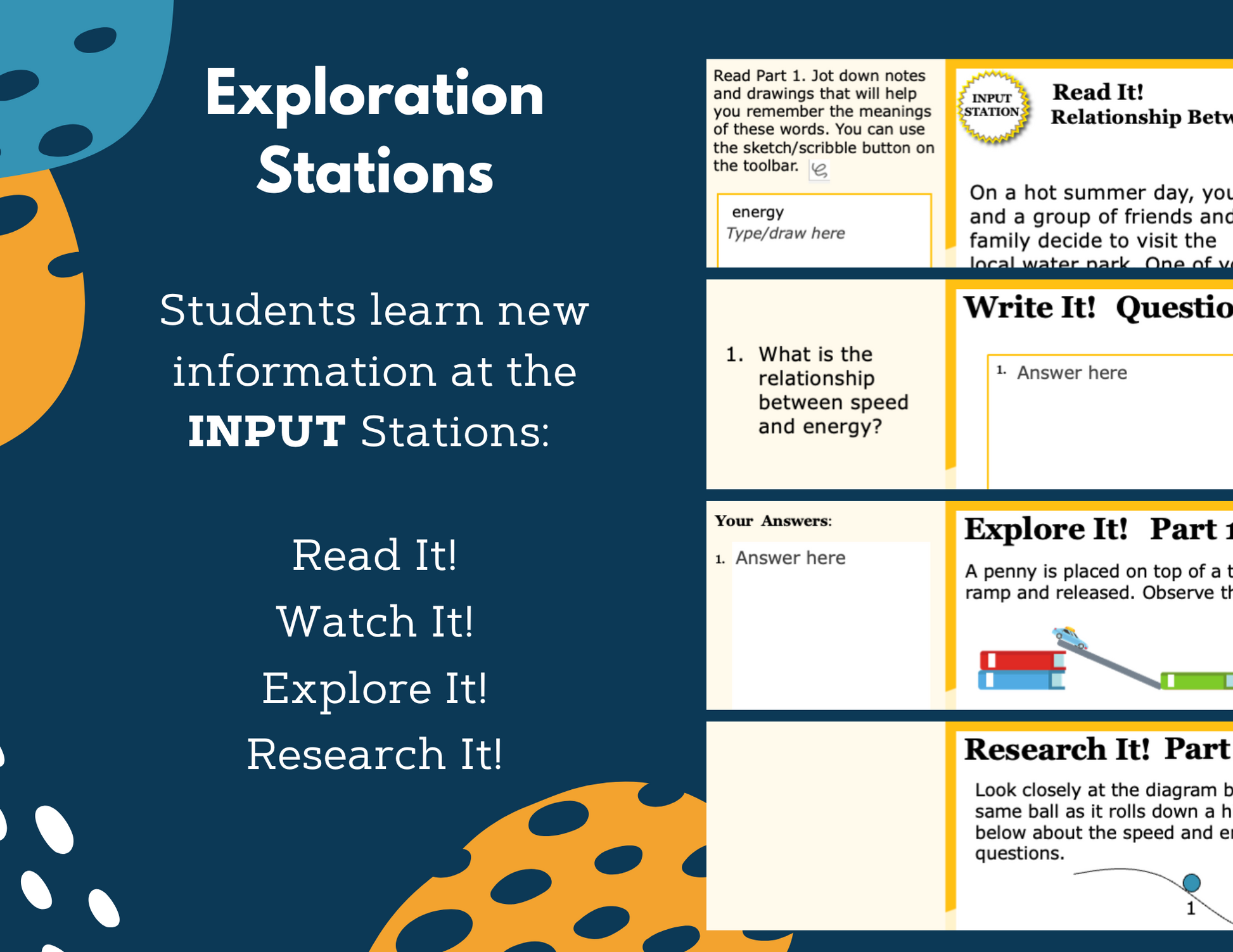 Relationship Between Speed & Energy - Complete Lesson Plan - NGSS 4-PS3-1, 4th