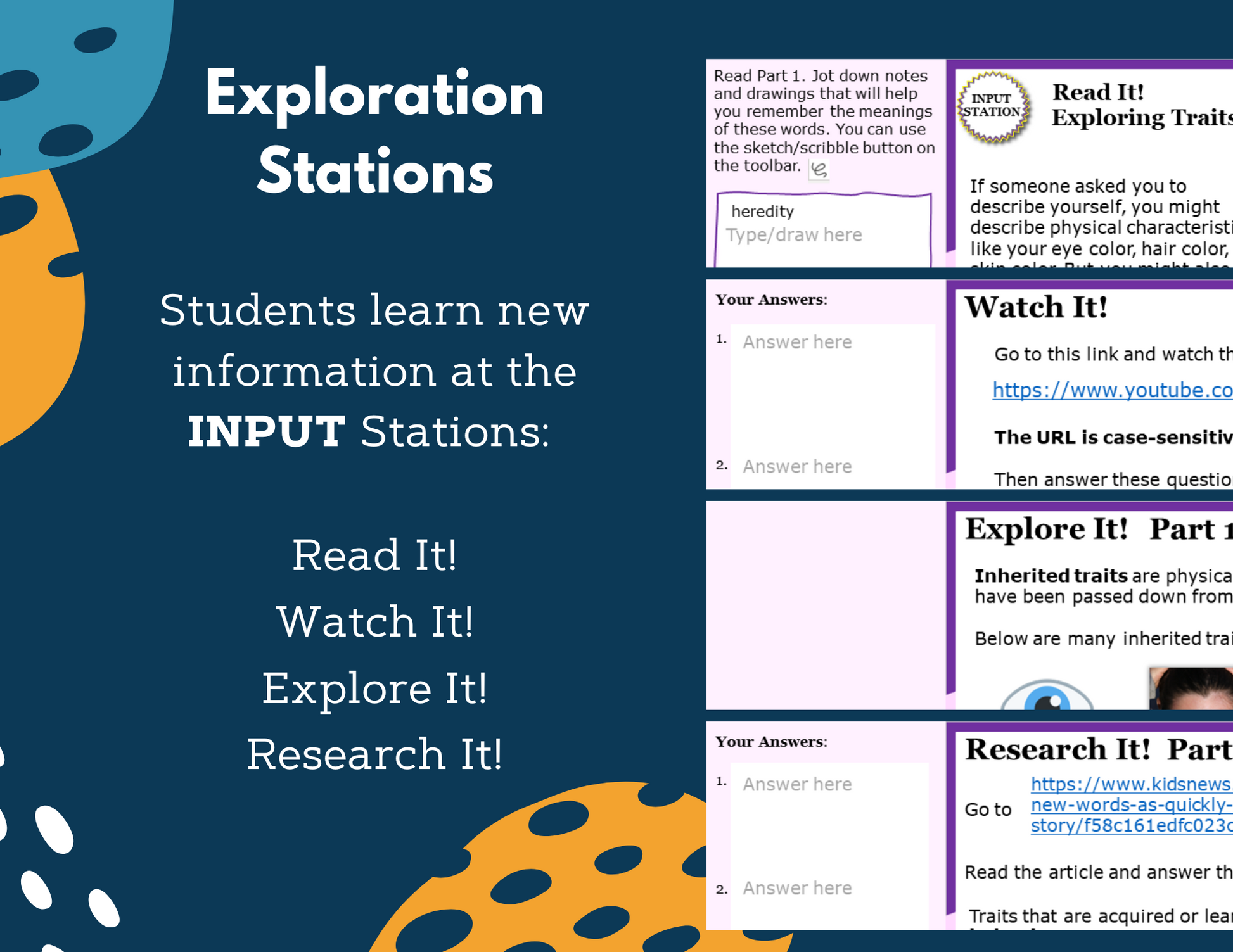 Exploring Traits - Complete Lesson Plan - 4th Grade