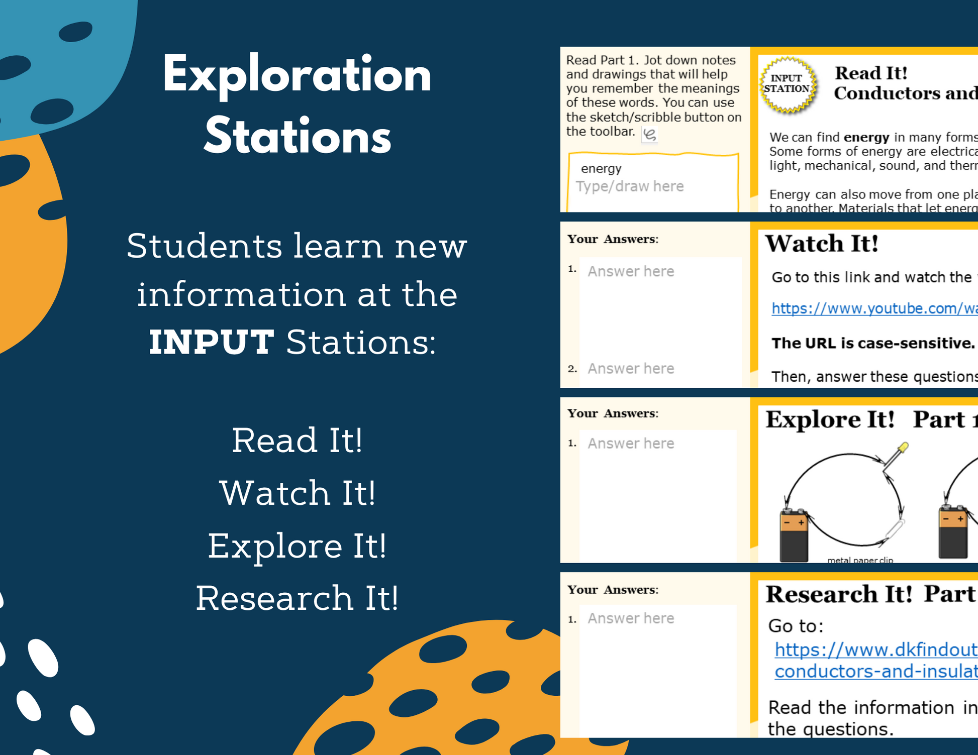 Conductors & Insulators - Complete Lesson Plan - 4th Grade