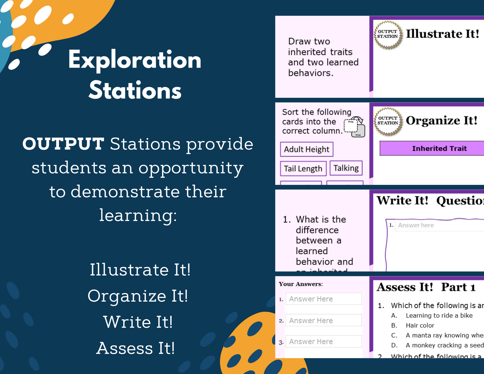 Inherited Traits & Learned Behaviors - Complete Lesson Plan - 5th Grade