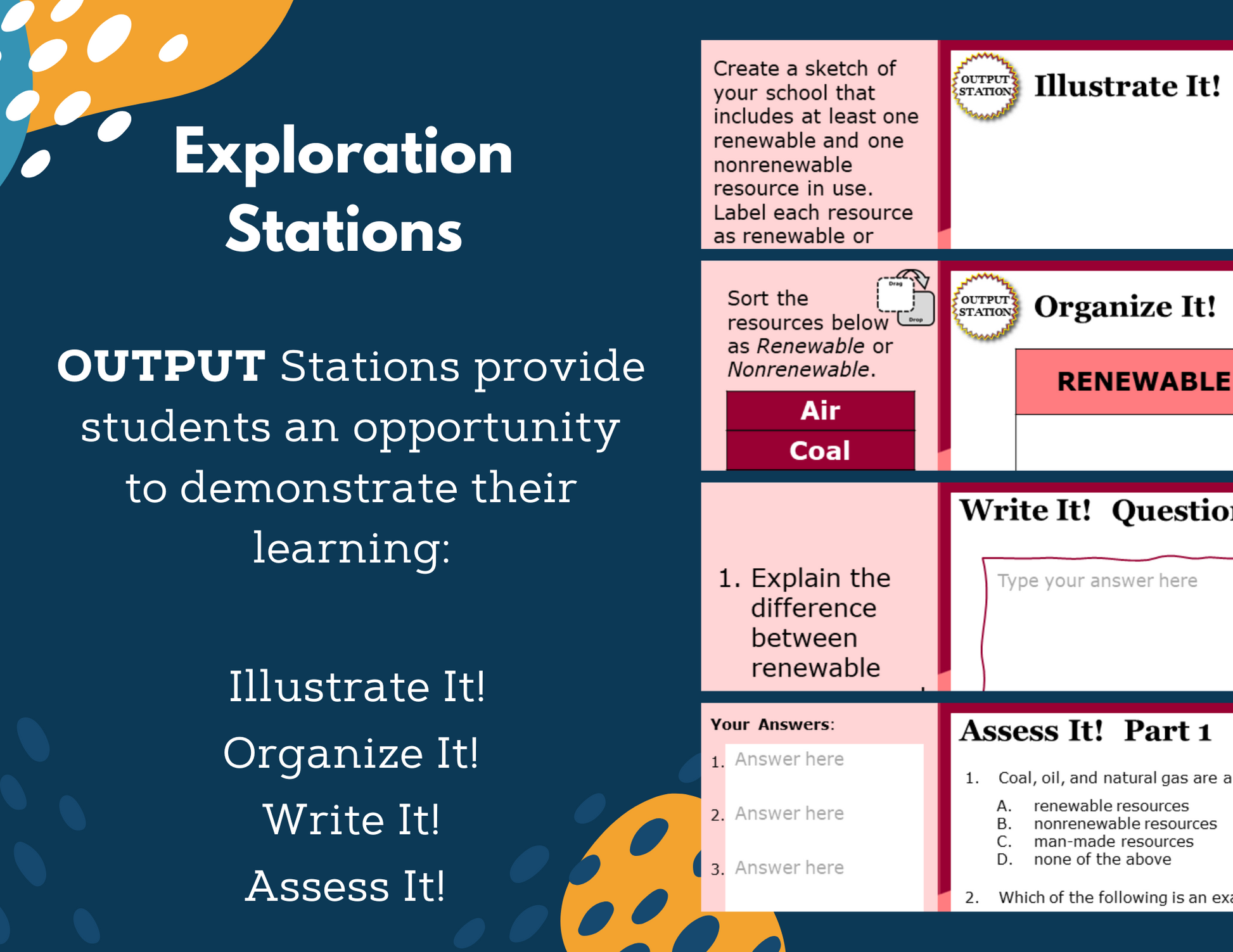 Renewable & Nonrenewable Resources - Complete Lesson Plan - 4th Grade