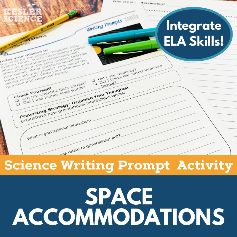 Writing Prompts - Space Accommodations - MS 6-8