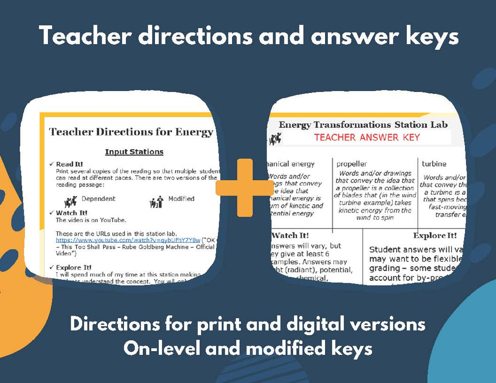Energy Transformations Station Lab - MS