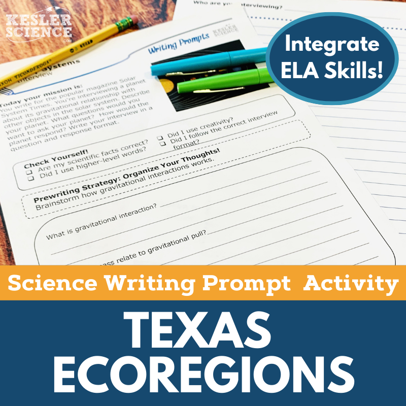Writing Prompts - Texas Ecoregions - MS 6-8