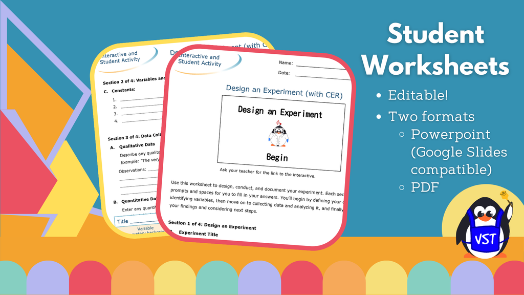 Design an Experiment Worksheet with CER - VST