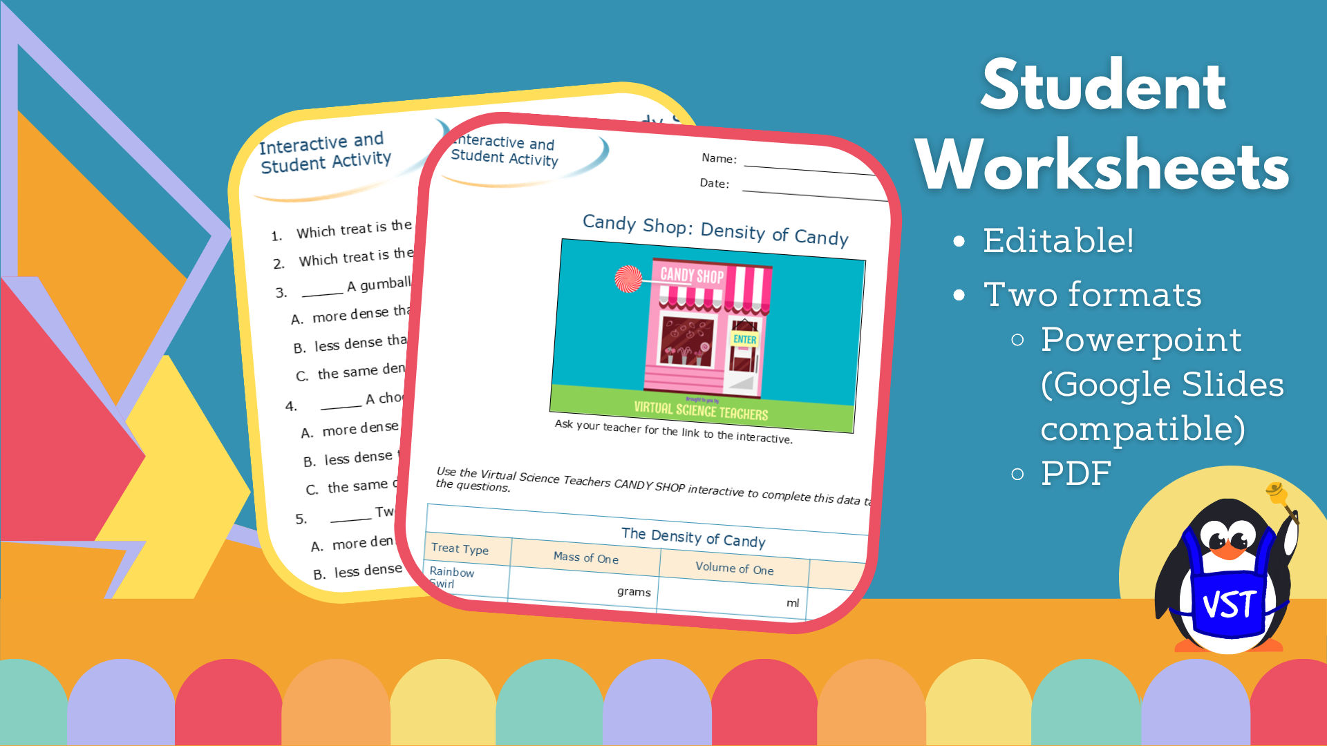 Density of Candy: Candy Shop Worksheet - VST