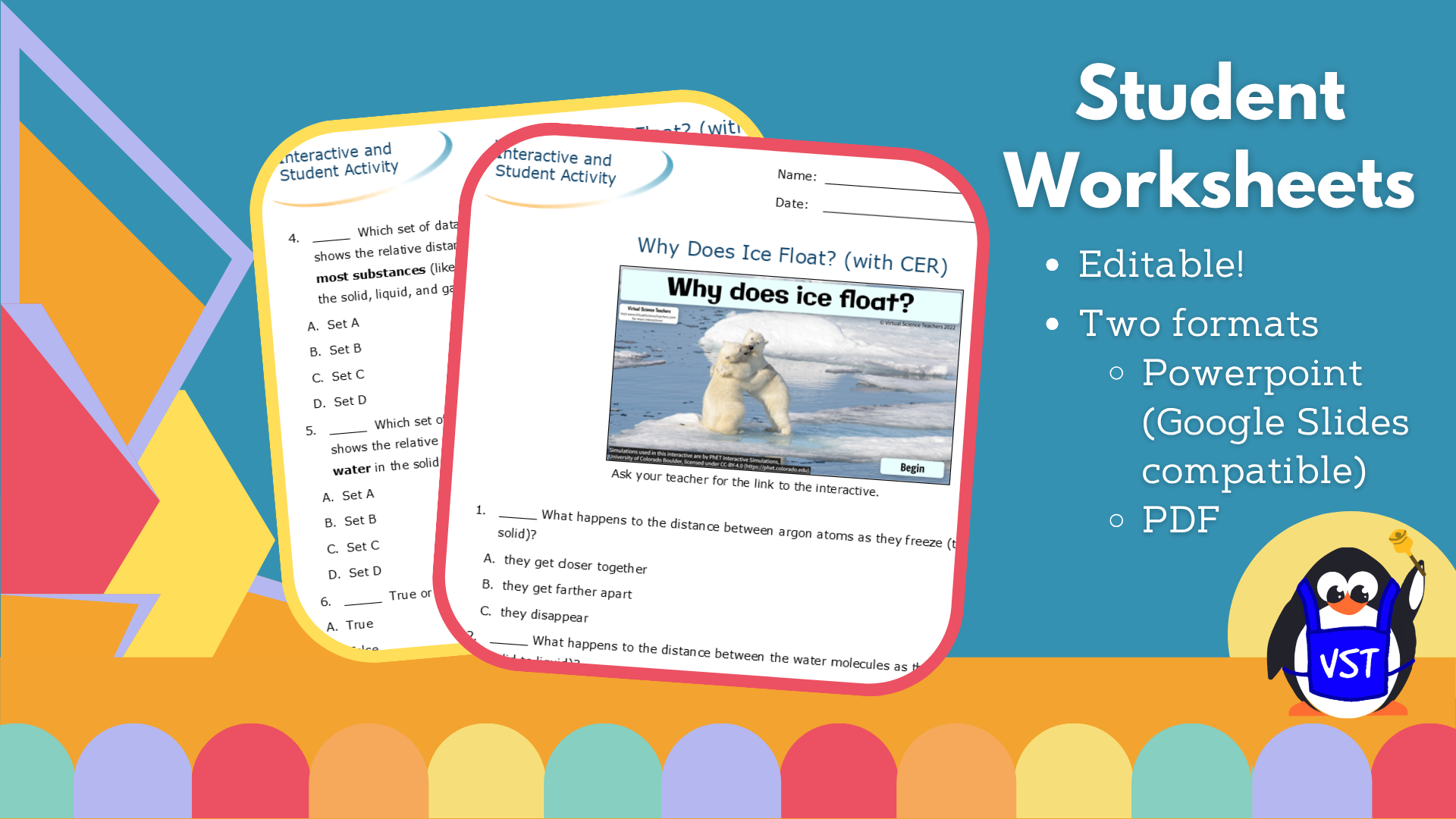 Why Does Ice Float? Worksheet with CER - VST