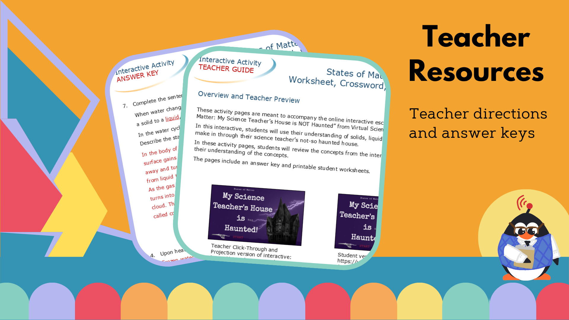 States of Matter Escape Room, Crossword, & Diagram - VST