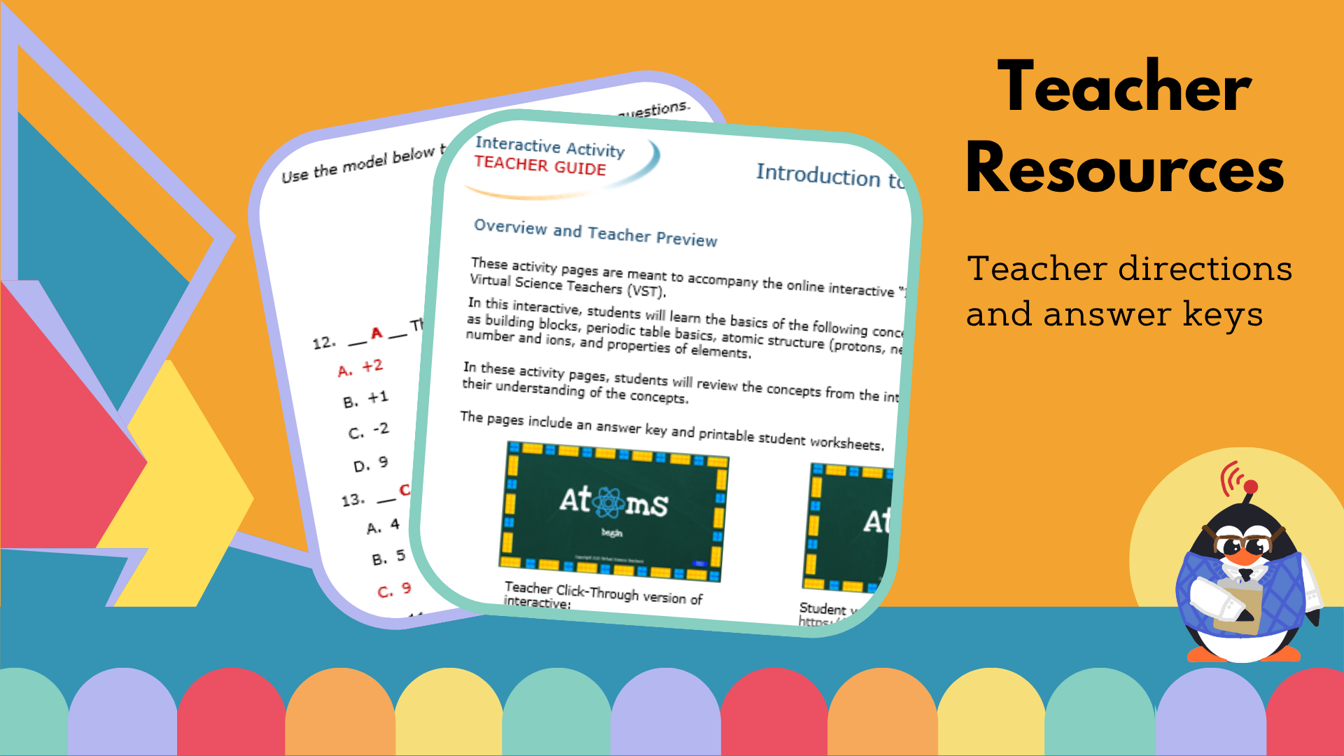 Atoms Intro Worksheet & Crossword - VST