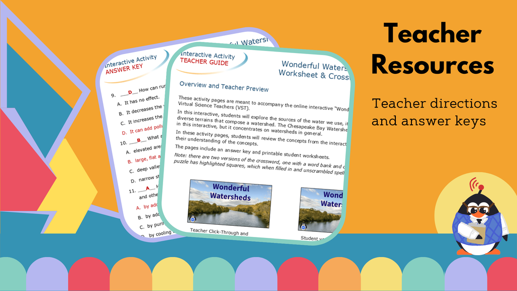 Watersheds Worksheet & Crossword - VST