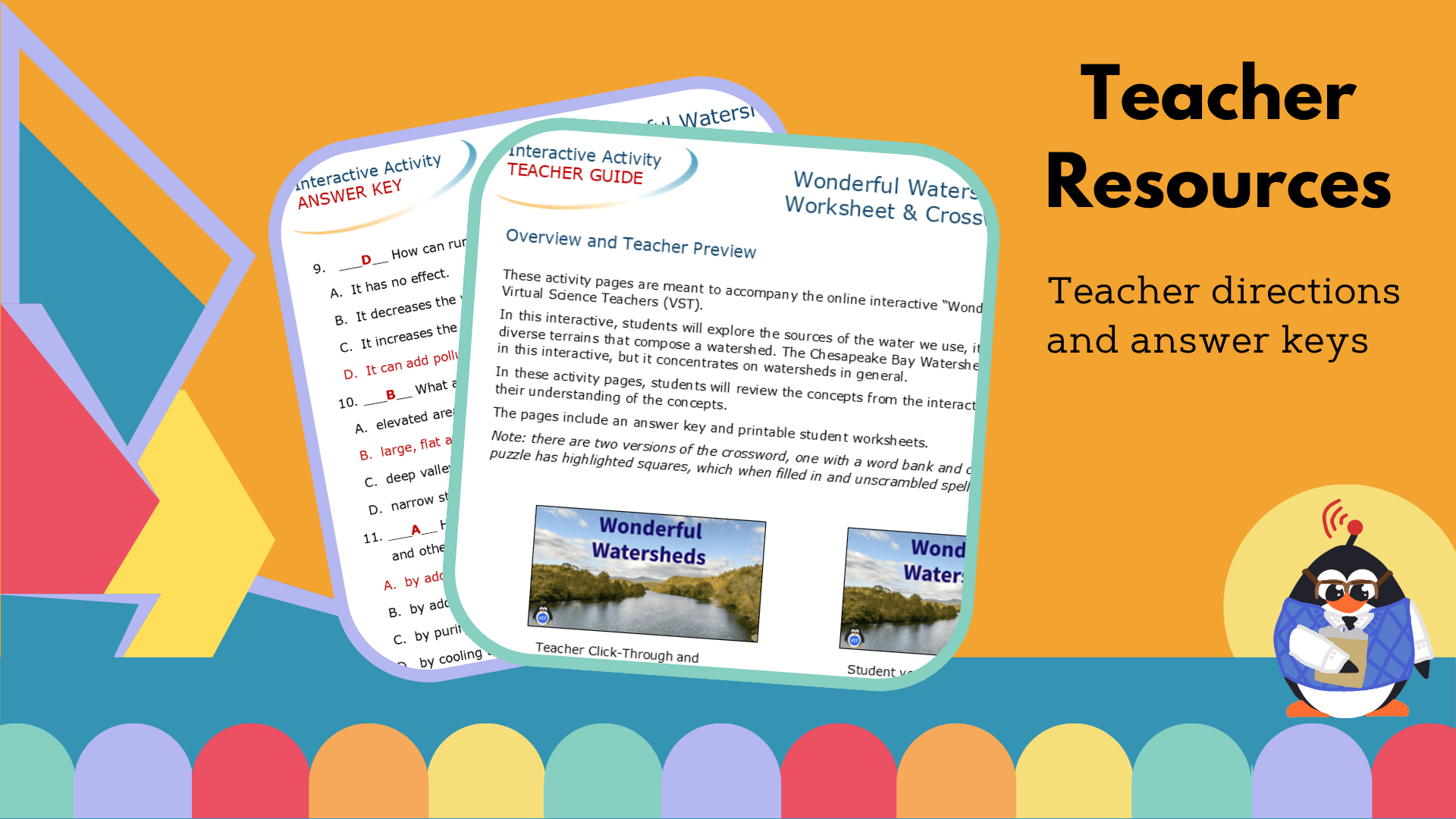 Watersheds Worksheet & Crossword - VST