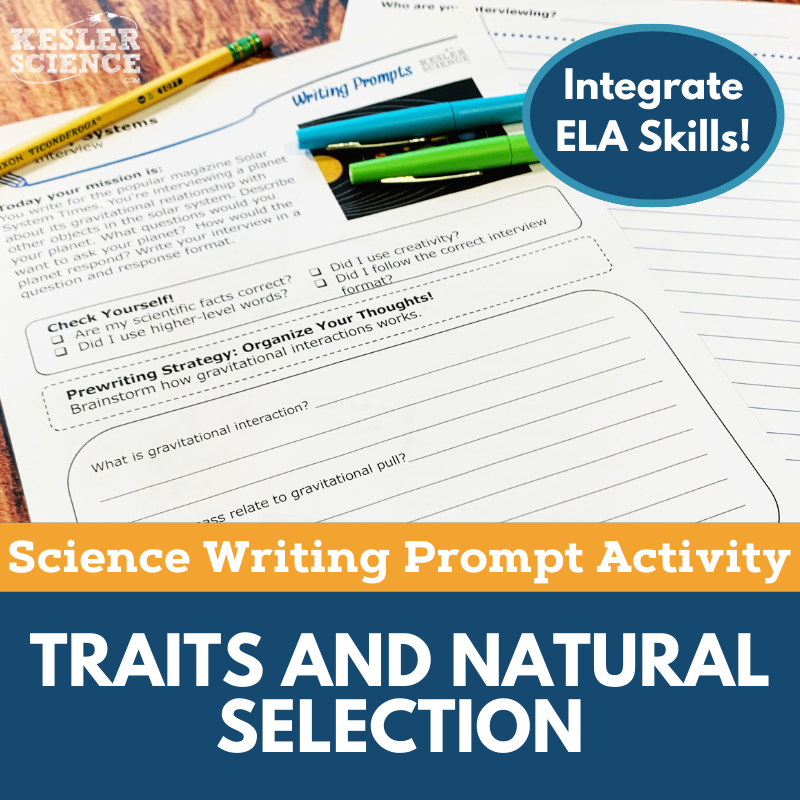 Writing Prompts - Traits & Natural Selection - MS 6-8 NGSS