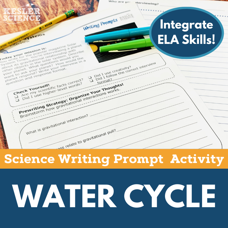 Writing Prompts - Water Cycle - MS 6-8 NGSS