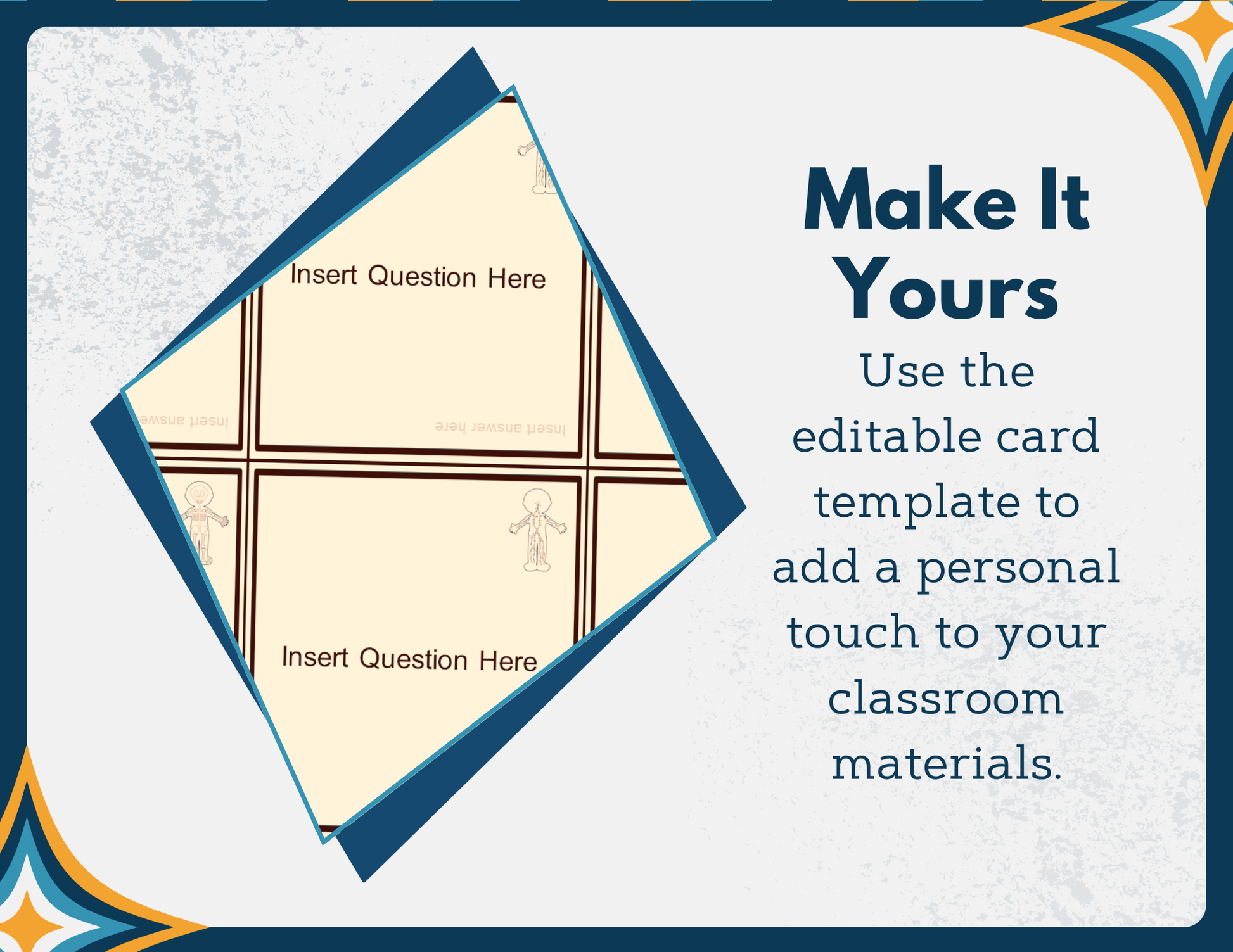 Body Systems & Cells-themed Game Board with Editable Cards