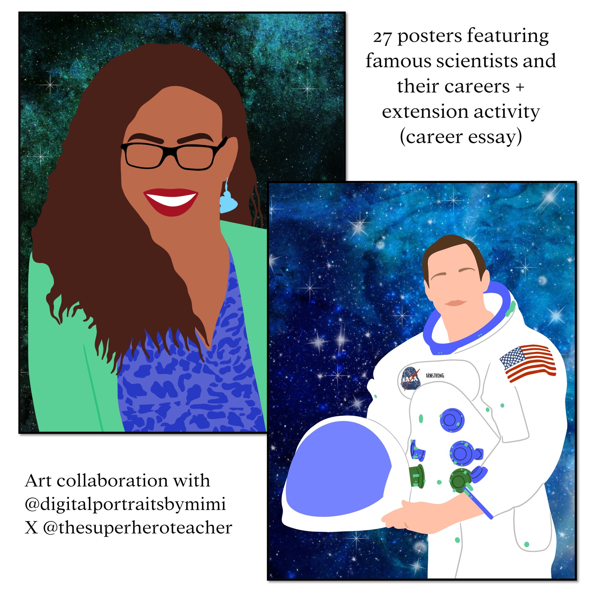Famous Scientists & Science Career Posters