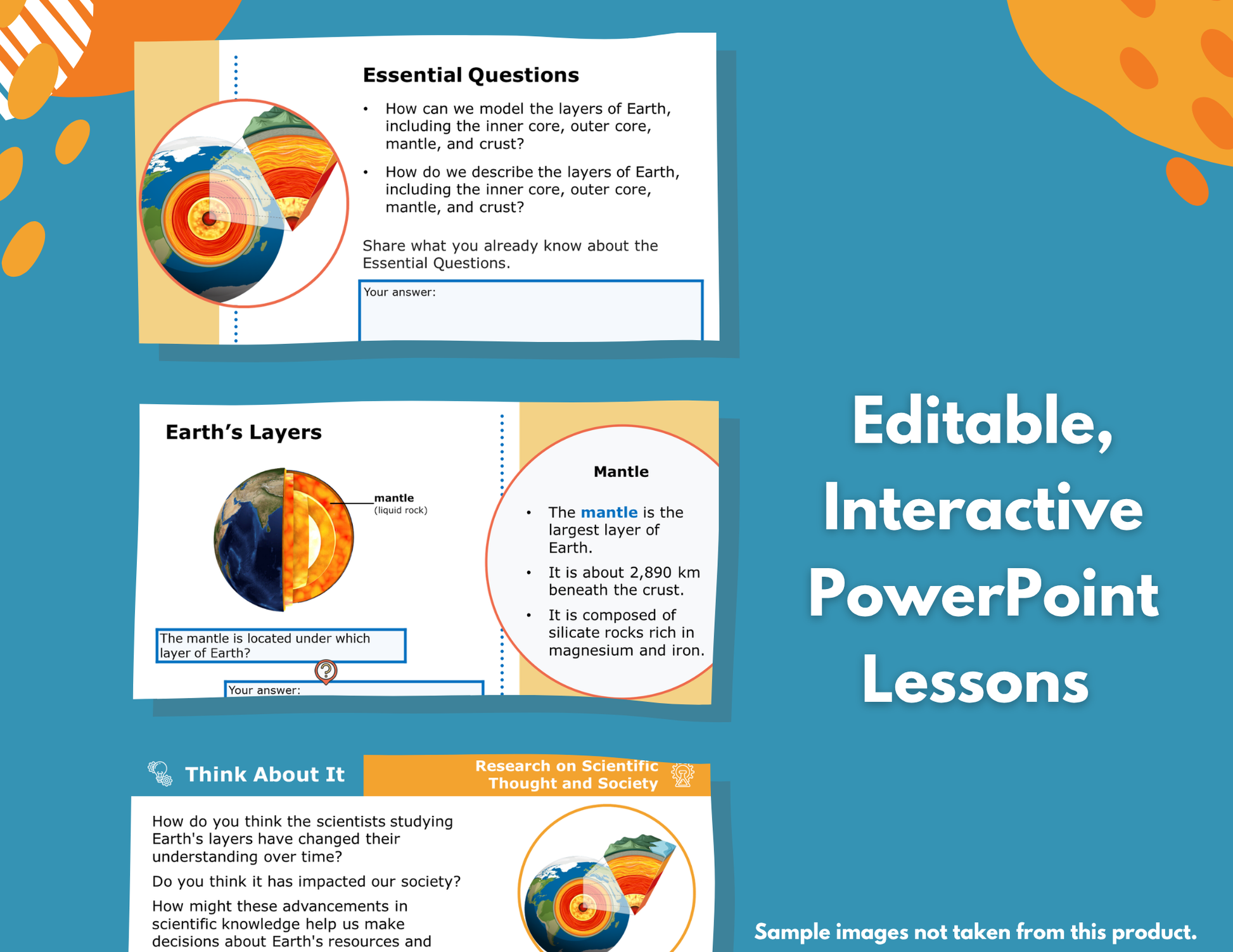 Differentiate Earth's Spheres Complete Science Lesson MS New TEKS 6.10A